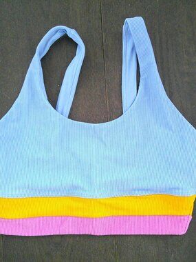 NWOT Beach Riot Neon Swim Top